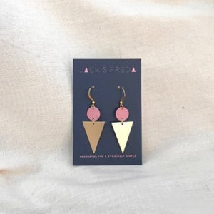 Lola triangle earrings (gold) - various colours