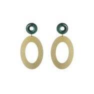 Load image into Gallery viewer, Magda oval stud earrings - various colours
