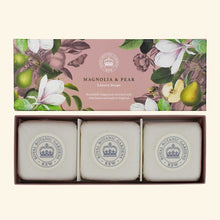 Load image into Gallery viewer, Kew Gardens soap trio - magnolia & pear