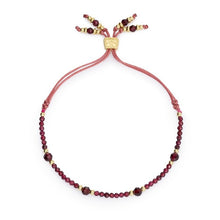 Load image into Gallery viewer, Meadow garnet gold friendship bracelet