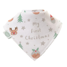 Load image into Gallery viewer, My first Christmas bib - white