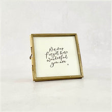 Load image into Gallery viewer, Mini pictures in brass frames
