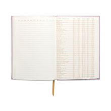Load image into Gallery viewer, Hard cover suede cloth journal - 'notes' - lilac
