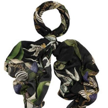 Load image into Gallery viewer, Orchid scarf - black