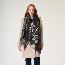 Load image into Gallery viewer, Orchid scarf - black