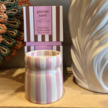 Load image into Gallery viewer, Cabana striped ceramic candles - various scents
