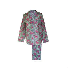 Load image into Gallery viewer, Floral pyjamas - green/pink

