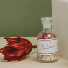 Load image into Gallery viewer, Safety matches in glass bottle - red