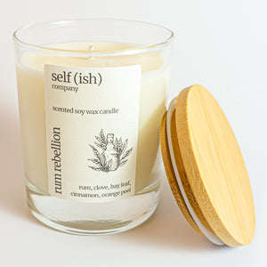 Rum rebellion soy candle