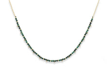 Load image into Gallery viewer, Salus malachite gemstone gold necklace