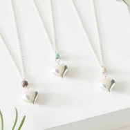 Load image into Gallery viewer, Silver heart earrings