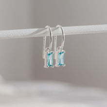 Load image into Gallery viewer, Silver treasured hoop earrings