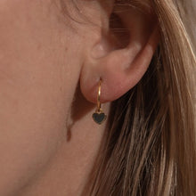 Load image into Gallery viewer, Heart earrings - slate