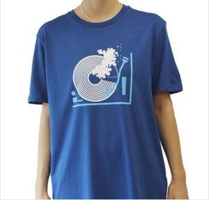 Sound wave t-shirt - majorelle blue