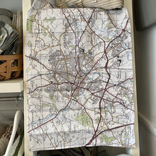 Load image into Gallery viewer, St Albans map tea towel