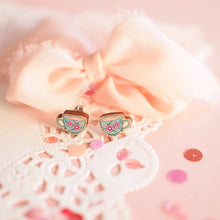 Load image into Gallery viewer, Wooden earrings - teacup