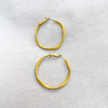 Load image into Gallery viewer, Twisty colourful hoop earrings - various colours