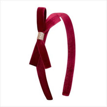 Load image into Gallery viewer, Violet bow headband - burgundy