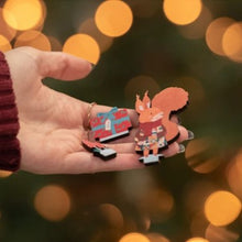 Load image into Gallery viewer, Winter woodland wooden advent calendar