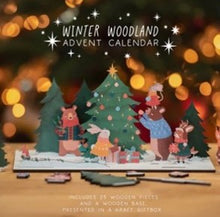 Load image into Gallery viewer, Winter woodland wooden advent calendar