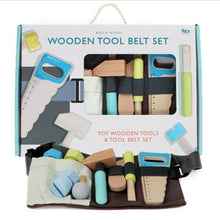 Load image into Gallery viewer, Wooden tools & tool belt playset