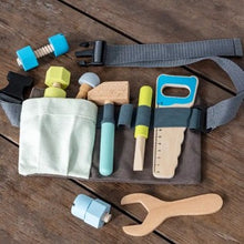 Load image into Gallery viewer, Wooden tools & tool belt playset