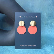 Load image into Gallery viewer, Circle statement earrings - various colours