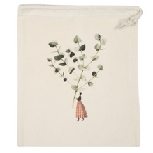Load image into Gallery viewer, Drawstring bag - eucalyptus - small