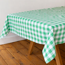 Load image into Gallery viewer, Gingham table cloth - green
