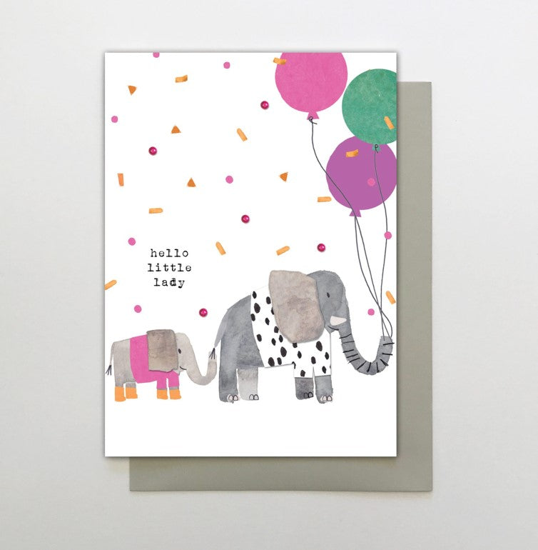 Little lady - elephant card