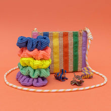 Load image into Gallery viewer, Striped straw bag