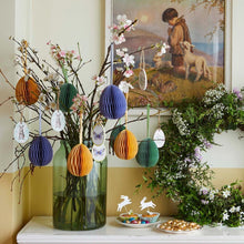 Load image into Gallery viewer, Hanging honeycomb egg decs - set of 3