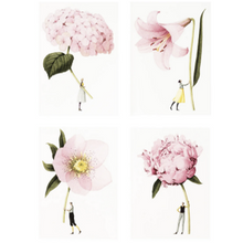 Load image into Gallery viewer, Pink flowers notecard boxed set