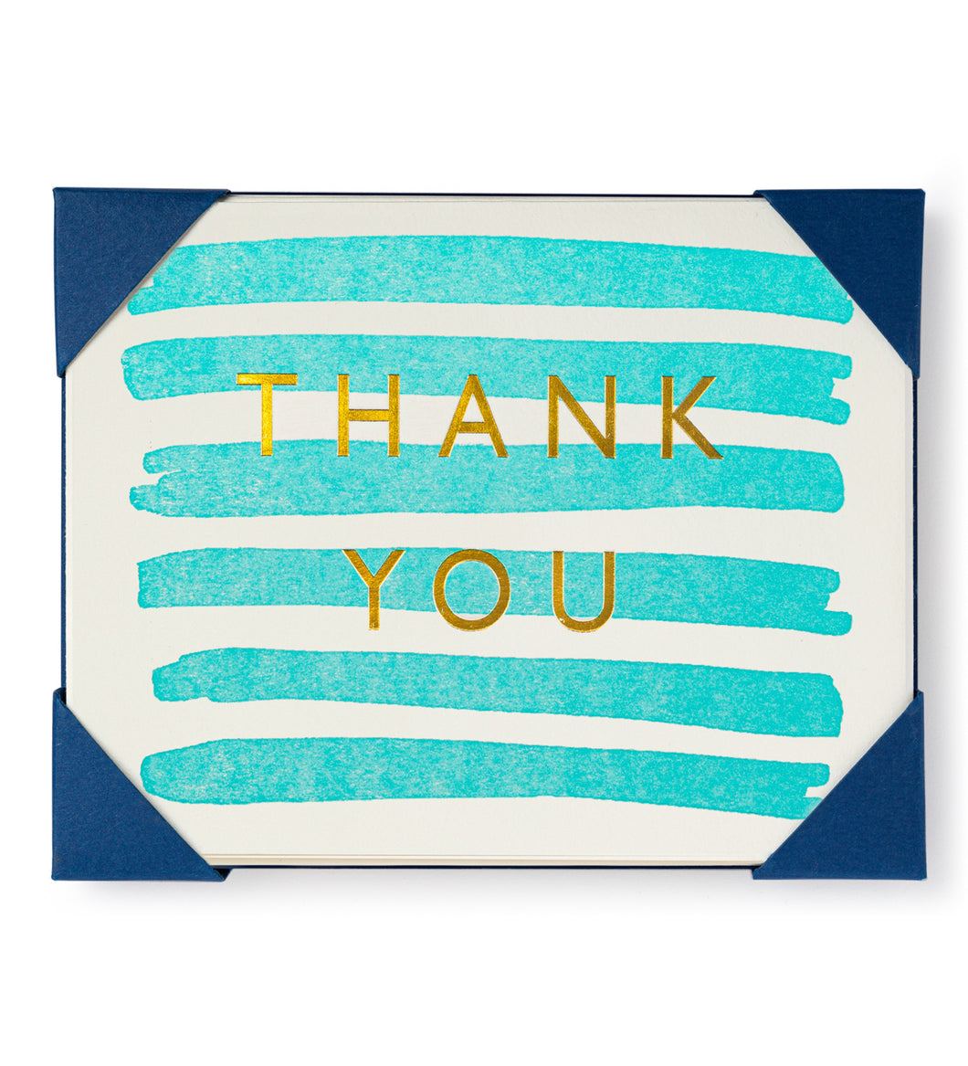 Thank you stripes notecards