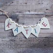 Load image into Gallery viewer, A-Z handmade ceramic heart - various colours