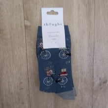 Load image into Gallery viewer, Helen bicycle bamboo organic cotton socks