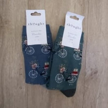 Load image into Gallery viewer, Helen bicycle bamboo organic cotton socks
