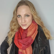 Load image into Gallery viewer, Lolly scarf - dusty pink/coral/saffron/rose