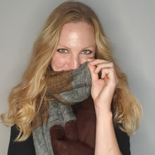 Load image into Gallery viewer, Lolly scarf - dusty pink/coral/saffron/rose