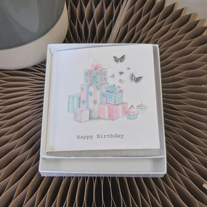 Boxed earrings card - birthday presents