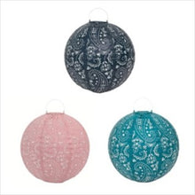 Load image into Gallery viewer, Boho outdoor solar lanterns - various colours