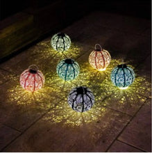 Load image into Gallery viewer, Boho outdoor solar lanterns - various colours