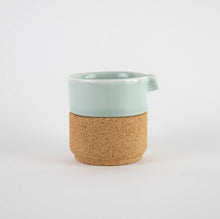 Load image into Gallery viewer, Earthware oil/balsamic bottle - aqua