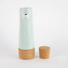 Load image into Gallery viewer, Earthware oil/balsamic bottle - aqua