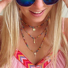 Load image into Gallery viewer, Arcus palm tree charm pendant necklace - multicoloured