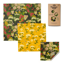 Load image into Gallery viewer, Beeswax food wraps - hedgerow - 3 combo
