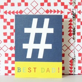 Hashtag best dad! mini card