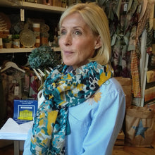 Load image into Gallery viewer, Watercolour spot print scarf