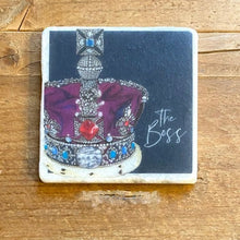 Load image into Gallery viewer, Marble illustrated coaster - The Boss