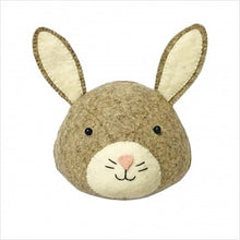 Load image into Gallery viewer, Grey bunny mini head wall decoration
